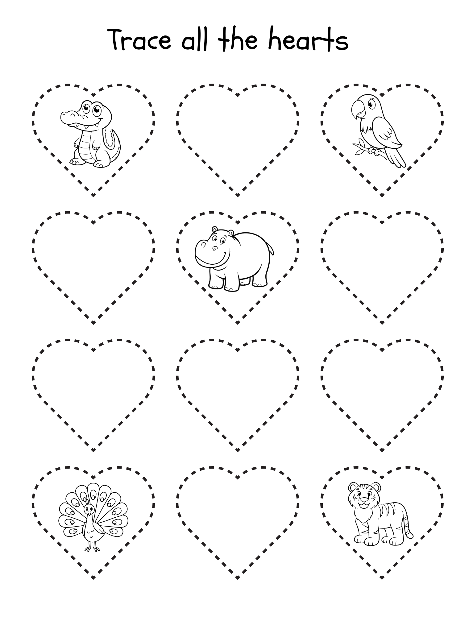 trace hearts