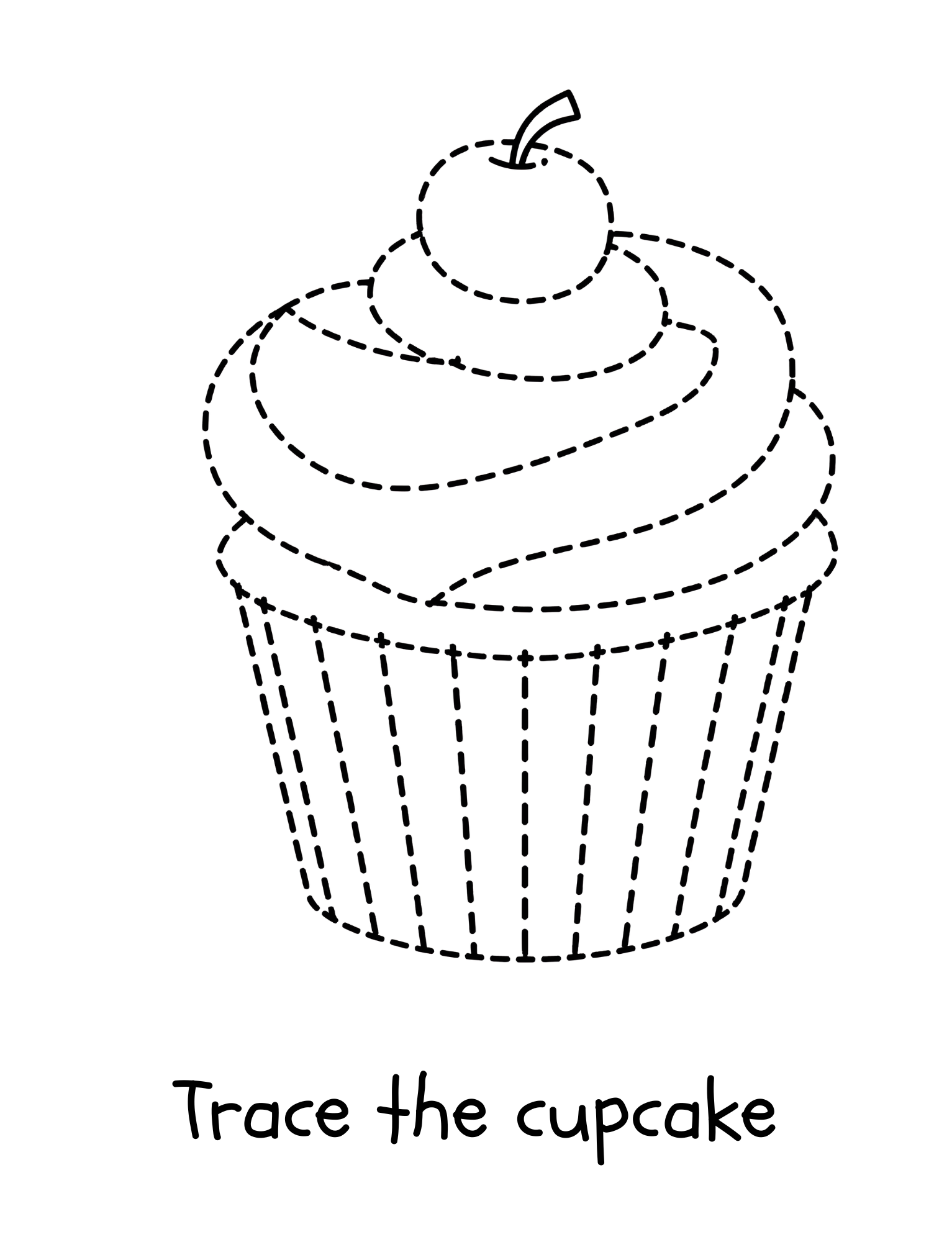 cupcake outline