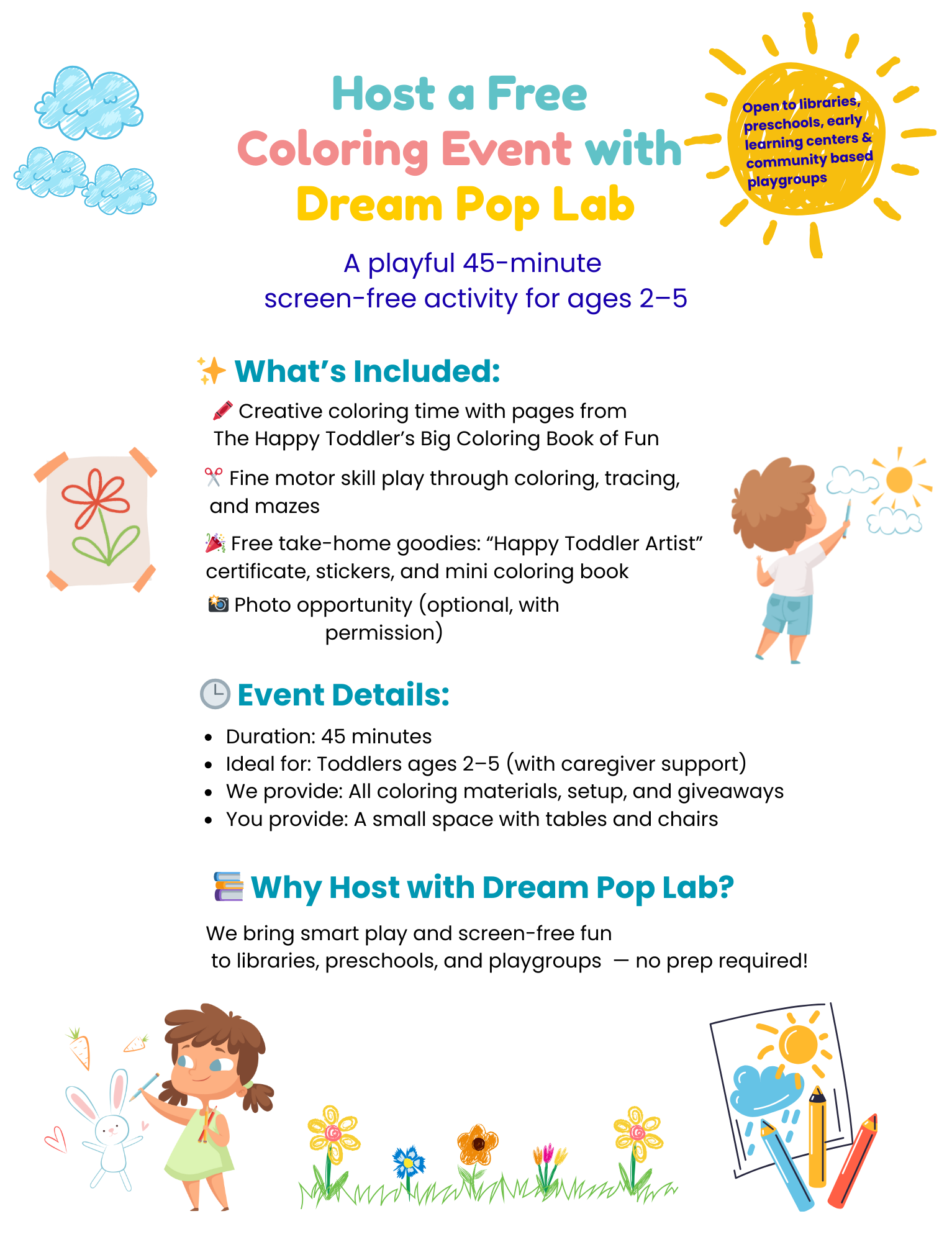 Book a coloring event