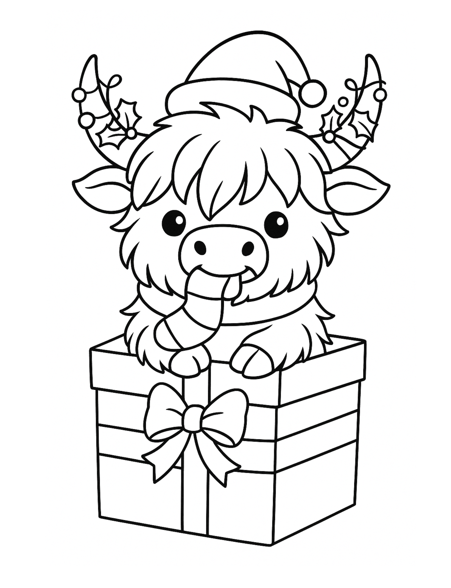Highland Cow in a gift box