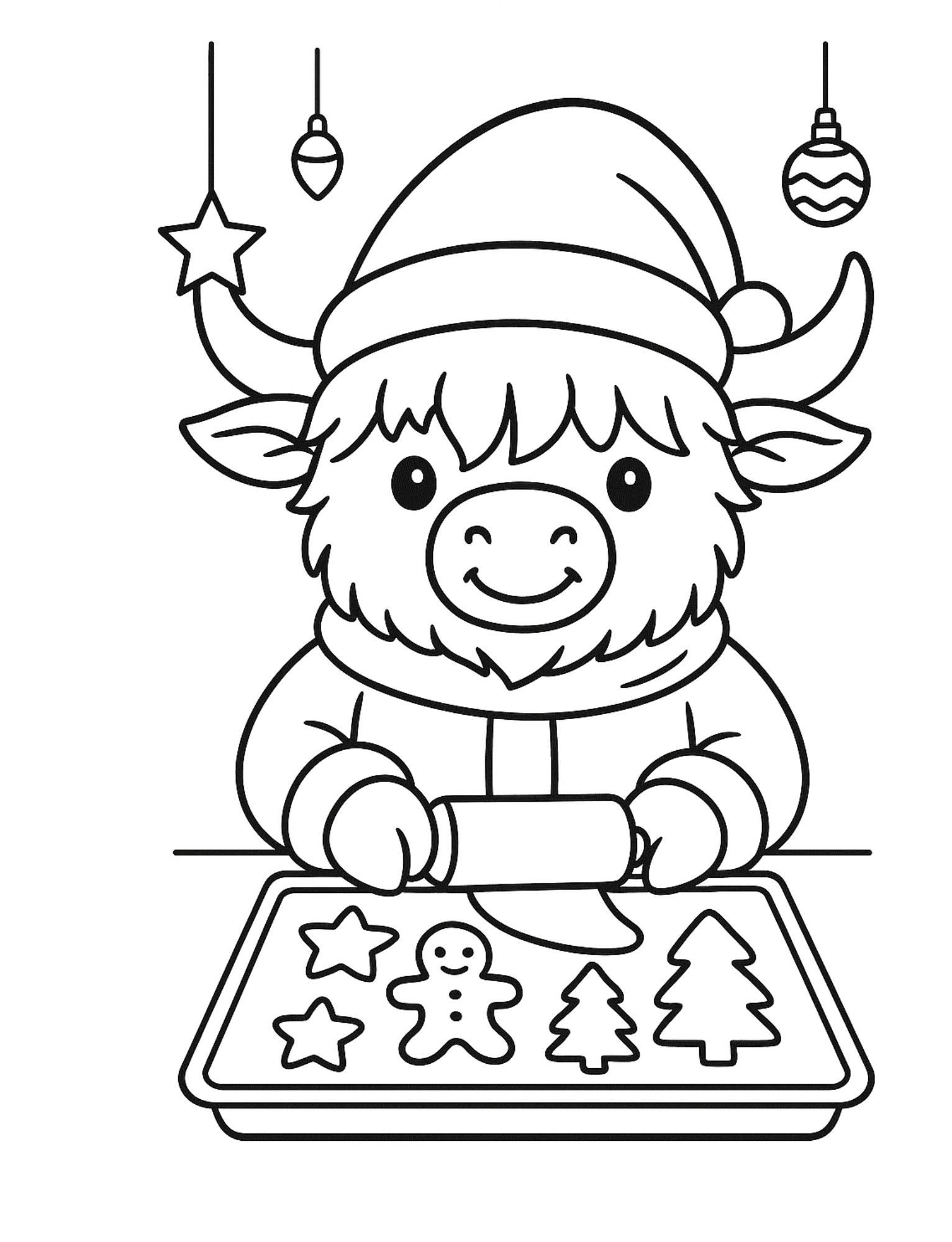 Highland cow baking